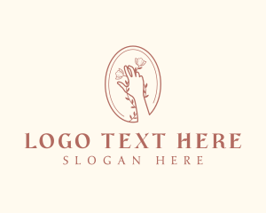 Skin Care - Botanical Flora Hand logo design