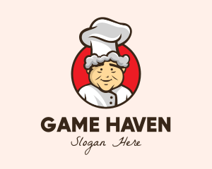 Baker - Grandmother Chef Cook logo design