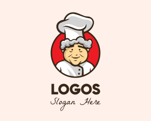 Character - Grandmother Chef Cook logo design