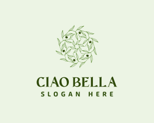 Abstract Olive Leaves logo design