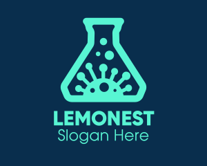 Germ - Virus Laboratory Flask logo design