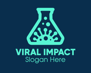 Infection - Virus Laboratory Flask logo design