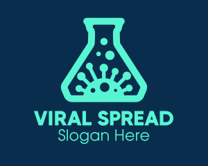 Infection - Virus Laboratory Flask logo design