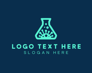 Lab - Virus Laboratory Flask logo design