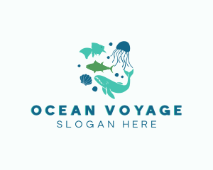 Underwater Marine Animals logo design