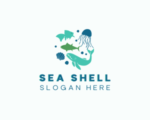 Underwater Marine Animals logo design