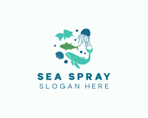 Underwater Marine Animals logo design