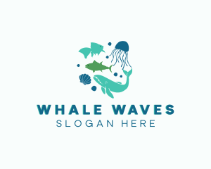 Underwater Marine Animals logo design