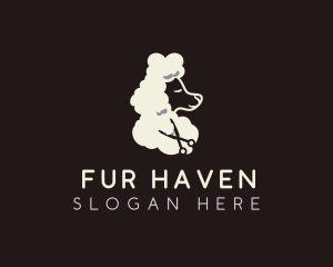 Fur - Dog Poodle Grooming logo design