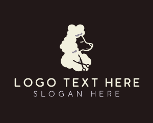 Scissors - Dog Poodle Grooming logo design