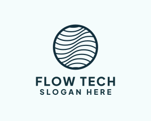 Wave Globe Tech logo design