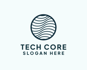 Wave Globe Tech logo design