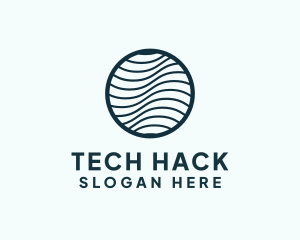 Wave Globe Tech logo design