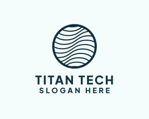 Wave Globe Tech logo design