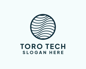 Wave Globe Tech logo design