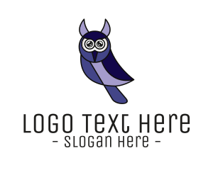 Professor - Violet Modern Owl logo design