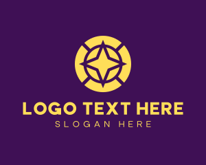 Negative Space - Elegant North Star logo design