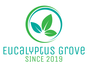 Eucalyptus - Spa Leaf Ring logo design