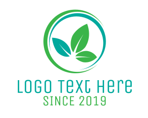 Mint - Spa Leaf Ring logo design