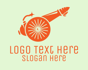 Food Delivery - Military Carrot Cannon logo design