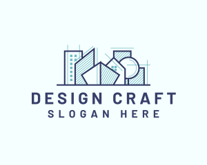 Blueprint - Architecture Blueprint Building logo design