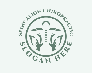 Green Spine Chiropractor logo design