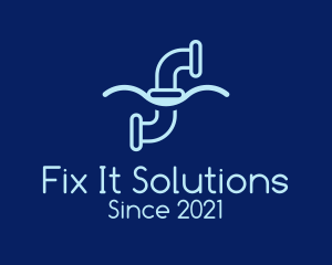 Repair - Water Pipe Repair logo design