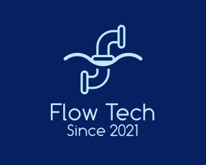 Flow - Water Pipe Repair logo design