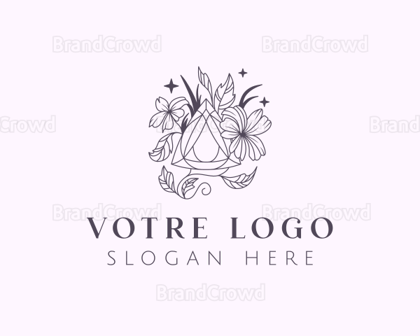 Floral Crystal Jewelry Logo