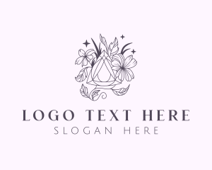 Jeweler - Floral Crystal Jewelry logo design