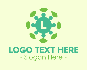 Virus - Virus Leaves Lettermark logo design