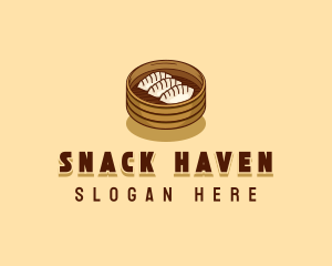 Steamed Dumpling Snack logo design