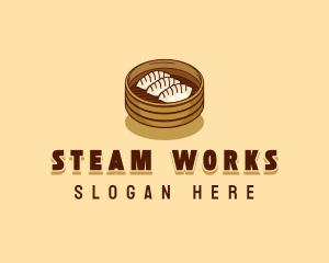 Steamed Dumpling Snack logo design