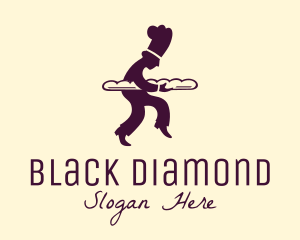 Black - French Baguette Patisserie Baker logo design