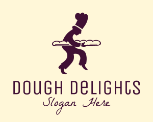 Dough - French Baguette Patisserie Baker logo design