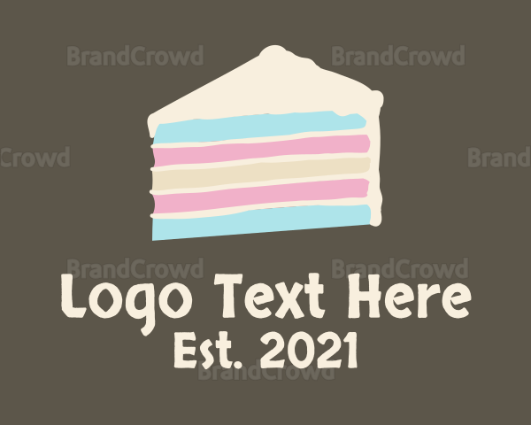 Blue Pink Layer Cake Logo