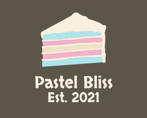 Blue Pink Layer Cake logo design