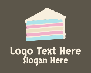 Blue Pink Layer Cake Logo