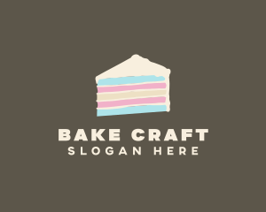 Blue Pink Layer Cake logo design