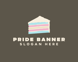 Blue Pink Layer Cake logo design