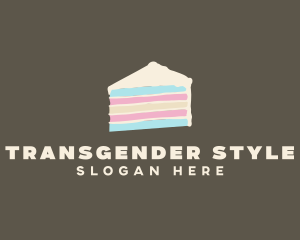 Transgender - Blue Pink Layer Cake logo design