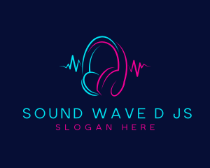 DJ Audio Music Headset logo design