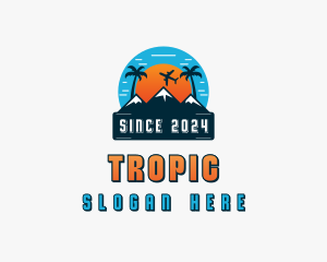 Tropical Mountain Getaway logo design