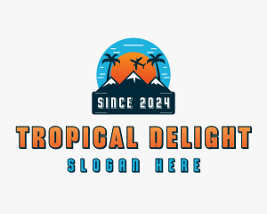 Tropical Mountain Getaway logo design