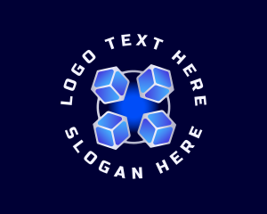 Gradient - Tech Cube Cluster logo design