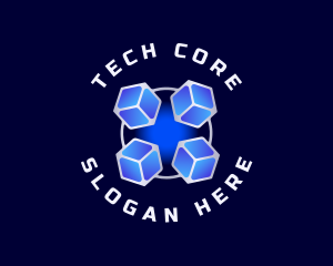 Tech Cube Cluster logo design