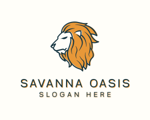 Savanna - Modern Lion Head logo design