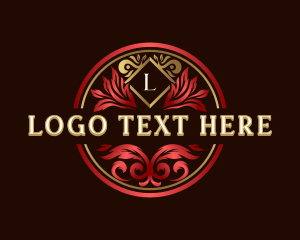 Vintage - High End Decorative Leaf logo design