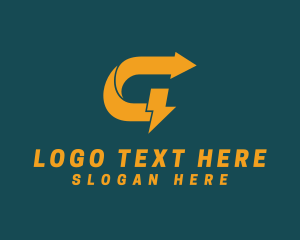 Energy Drink - Electric Bolt Letter G logo design