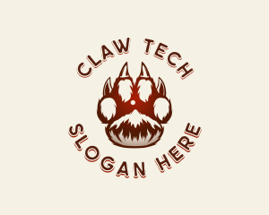 Outdoor Mountain Paw logo design